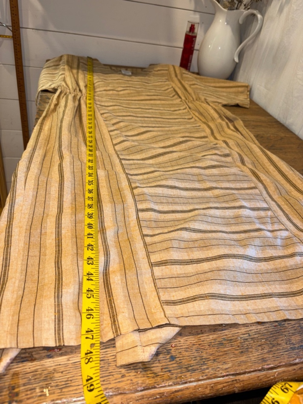 RELANCE Brown Striped Midi Dress XXL - Picture 14 of 15